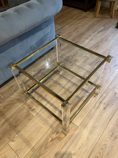 Table basse carrée, design années 70