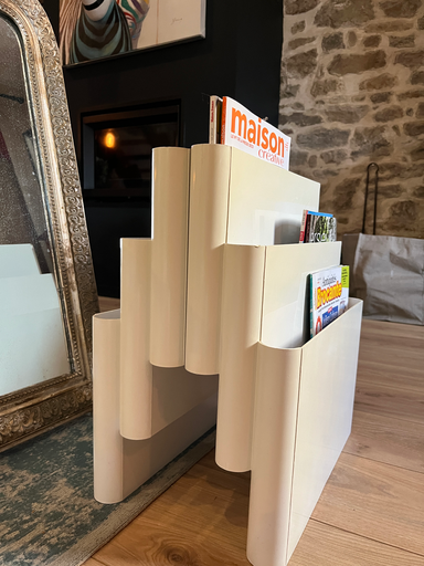 Porte-revues vintage blanc Kartell n° 4675