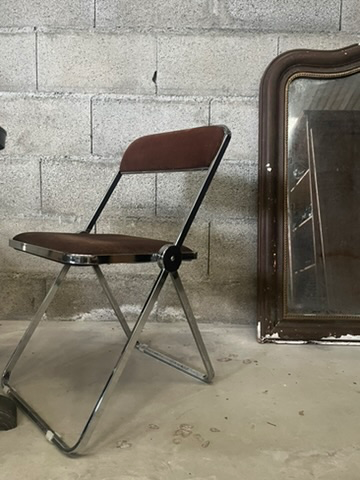 Chaise pliante italienne années 70