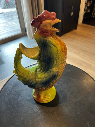 Pichet en barbotine 'coq'
