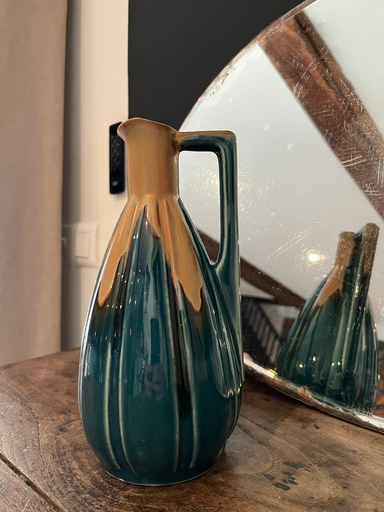 Céramique bleue et marron